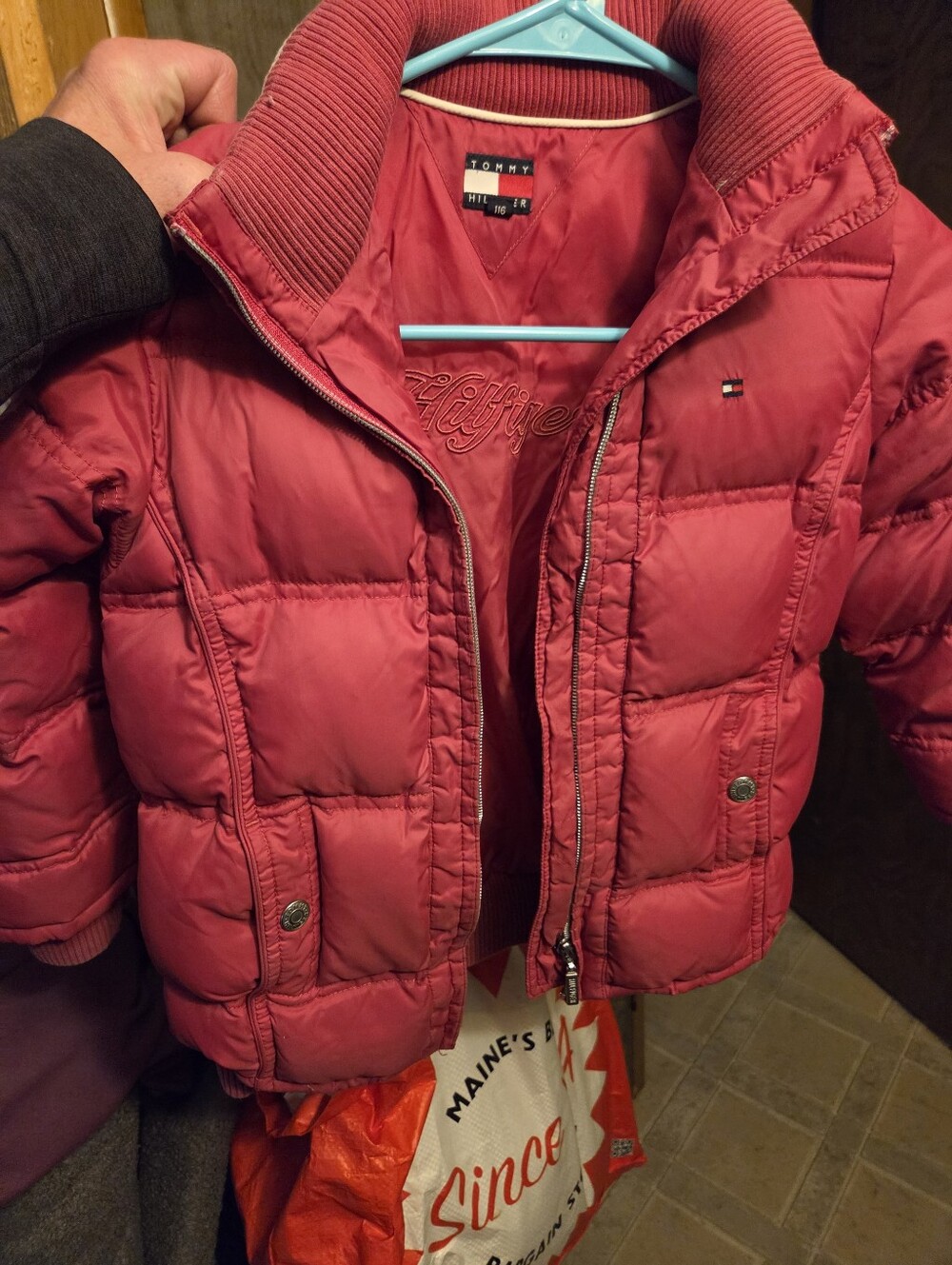 Tommy Hilfiger Kids Raspberry Red Puffer Coat